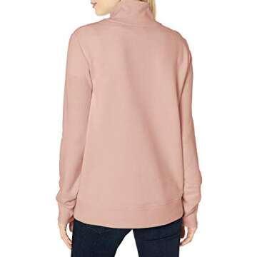 Amazon Essentials Women's Long-Sleeve Fleece Quarter-Zip Top (Available in Plus Size), Light Pink, X-Large
