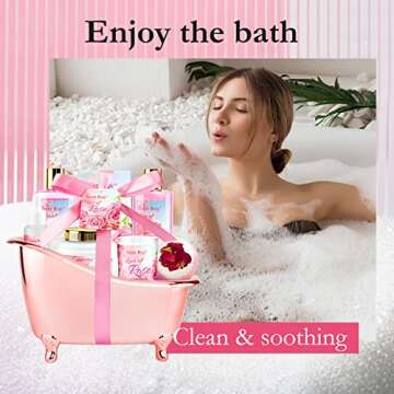 Luxurious Mother’s Day Bath Set with Rose Oils for Her