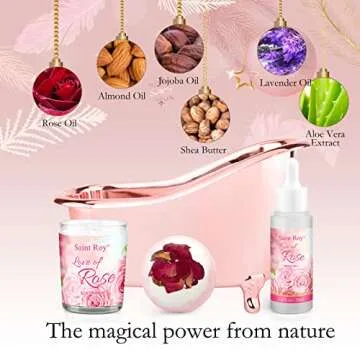 Luxurious Mother’s Day Bath Set with Rose Oils for Her