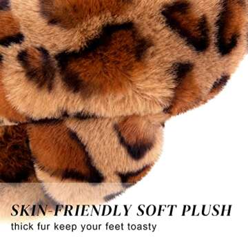 Parlovable Women's Fuzzy Slippers Comfy Cross Band House Shoes Memory Foam Open Toe Indoor Gifts for...