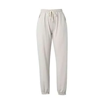 Womens Cinch Bottom Jogger Sweatpants Pockets Drawstring Baggy Pants Casual Workout Running Lounge Trousers