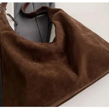 Versatile Slouchy Suede Tote Bag for Women