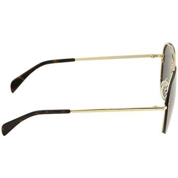 Celine Metal Aviator Sunglasses IR Gray Blue Lens Gold