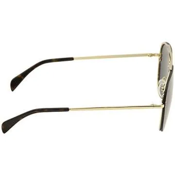 Celine Metal Aviator Sunglasses IR Gray Blue Lens Gold