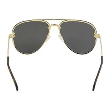Celine Metal Aviator Sunglasses IR Gray Blue Lens Gold