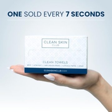 Clean Skin Club Biobased Face Towels - Gentle and Soft Cleaning Wipes