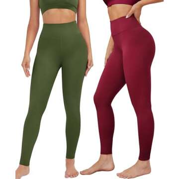 VALANDY High Waisted Leggings for Women Pack of Soft Tummy Control Pants Yoga Workout Running Plus S...
