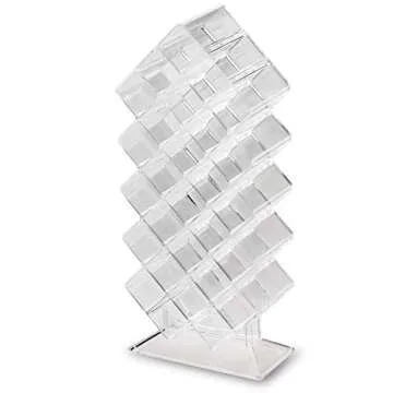 byAlegory Acrylic Lipstick Makeup Organizer | 28 Space Cosmetic Storage Designed To Stand, Lay Flat or Stack (CLEAR)