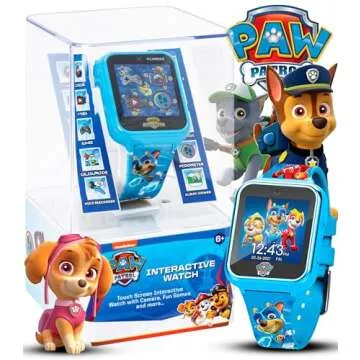 Accutime Kids Nickelodeon Paw Patrol Blue Educational Learning Touchscreen Smart Watch Toy for Toddl...