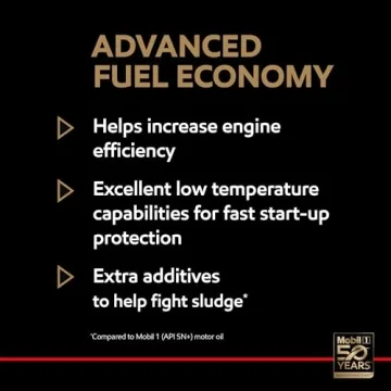 Mobil 1 Advanced Fuel Economy Full Synthetic Oil 5 Quart