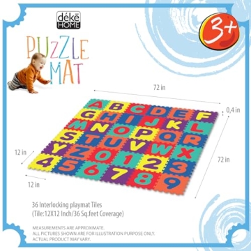 Deke Home Large Alphabet Play Mat for Toddler Fun