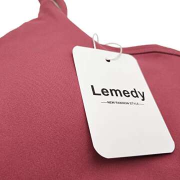 Lemedy Women Padded Sports Bra Fitness Workout Running Shirts Yoga Tank Top (M, Rose Red)
