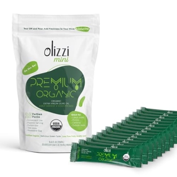 Olizzi Premium Organic Extra Virgin Olive Oil Packets - 25 Single Use - Award Winning Quality
