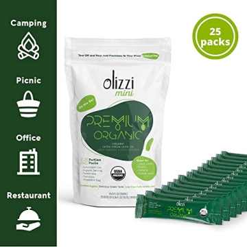 Olizzi Olive Oil Packets - Premium Organic Extra Virgin - 25 Packs