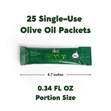 Olizzi Olive Oil Packets - Premium Organic Extra Virgin - 25 Packs