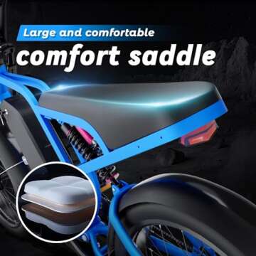 BLUVALL 20" Electric Bike for All Riders with Fat Tires