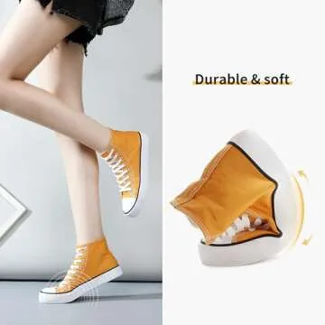 ZGR Women's High Top Canvas Sneakers - Stylish & Comfy