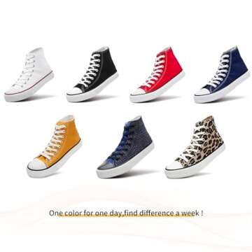 ZGR Women's High Top Canvas Sneakers - Stylish & Comfy