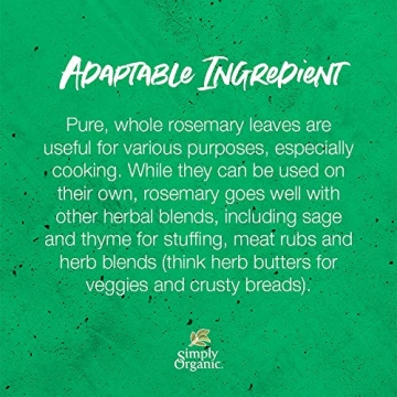 Simply Organic Whole Rosemary Leaf - Fresh Aromatic Flavor