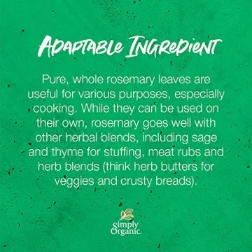 Simply Organic Whole Rosemary Leaf - Fresh Aromatic Flavor