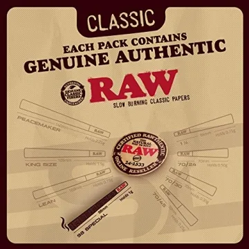 RAW Cones Classic 1-1/4 75 Pack Natural Pre-Rolled Rolling Paper