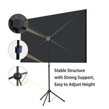100 Inch Portable Projector Screen with Tripod Stand