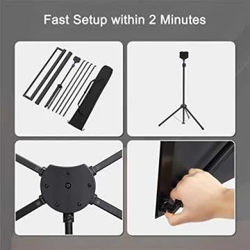 100 Inch Portable Projector Screen with Tripod Stand