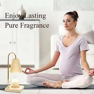 LOTKEY Candle Warmer Lamp with Timer and Dimmable Light