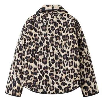 Yimoon Women's Cropped Puffer Quilted Jacket Vintage Floral Print Oversized Open Front Lightweight S...