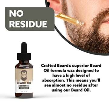 Crafted Beards Sandalwood Bourbon Beard Oil - 1oz