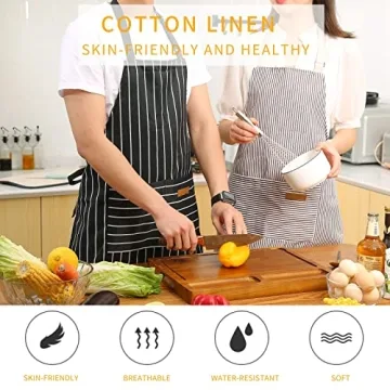 Tosewever Kitchen Cooking Aprons - Adjustable & Stylish Aprons