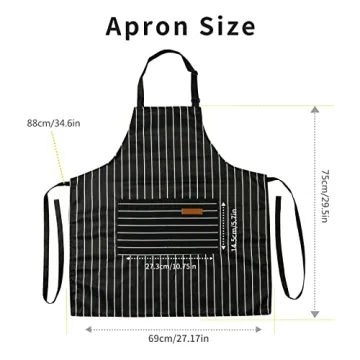 Tosewever Kitchen Cooking Aprons - Adjustable & Stylish Aprons