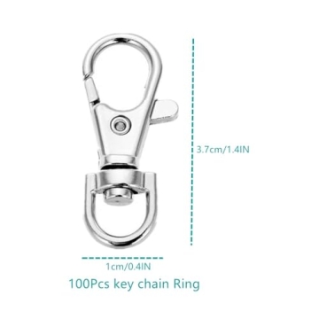 IPXEAD 120PCS Snap Hook & Key Rings for DIY Crafts