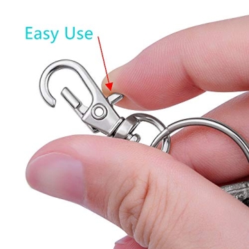 IPXEAD 120PCS Snap Hook & Key Rings for DIY Crafts