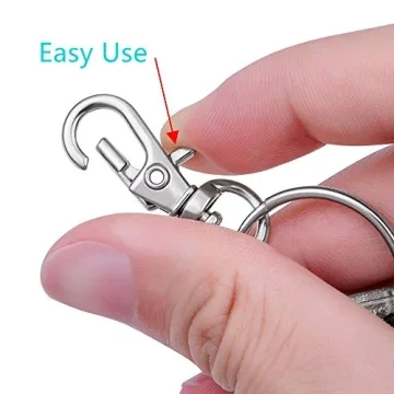 IPXEAD 120PCS Snap Hook & Key Rings for DIY Crafts