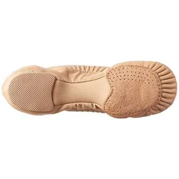 Bloch Women's Jazz Shoe - Tan Leather & Neoprene Comfort