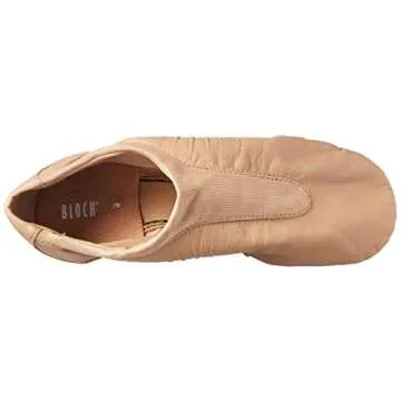 Bloch Women's Jazz Shoe - Tan Leather & Neoprene Comfort