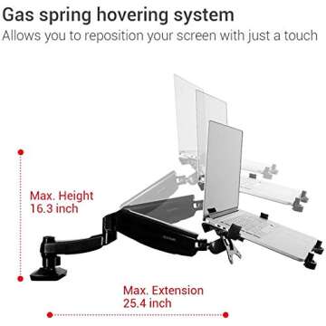 FLEXIMOUNTS Adjustable Laptop & Monitor Mount for Home & Office