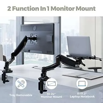 FLEXIMOUNTS 2-in-1 Adjustable Laptop & Monitor Mount