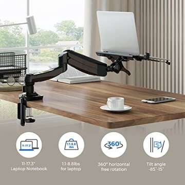 FLEXIMOUNTS 2-in-1 Adjustable Laptop & Monitor Mount