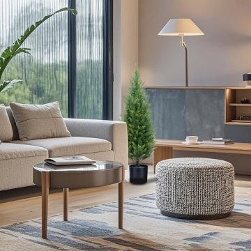 3 Foot Artificial Cedar Topiary Trees for Indoor Outdoor Use