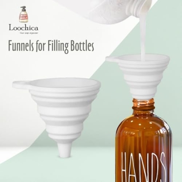 LOOCHICA Hand Amber Glass Soap Dispenser with Pump