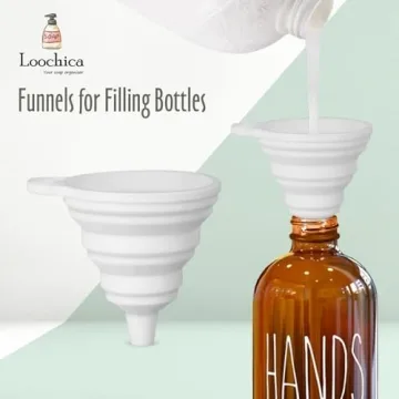 LOOCHICA Hand Amber Glass Soap Dispenser with Pump