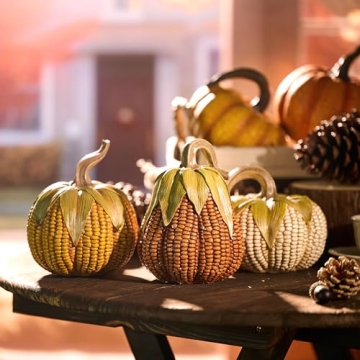 Valery Madelyn Fall Pumpkins - Rustic Harvest Decor Set of 3