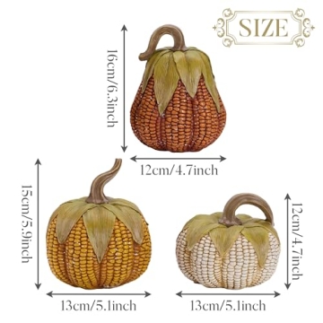 Valery Madelyn Fall Pumpkins - Rustic Harvest Decor Set of 3