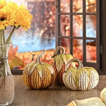Valery Madelyn Fall Pumpkins - Rustic Harvest Decor Set of 3
