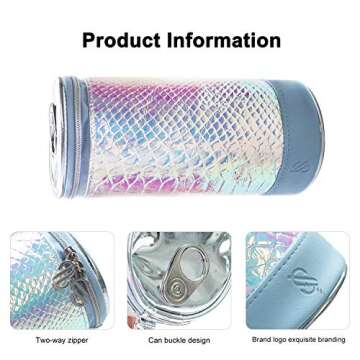 SOJOS Stylish Sunglasses Case with Strap for 3 Pairs