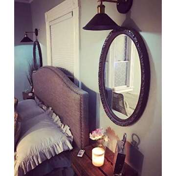 ANYE 2-Pack 100 Lumens Led Remote Control Battery Operated Indoor Wireless Wall Sconce Light Fixture for Room Lighting Wall Decor Bedroom- Easy Installation, Dimmable Control,Battery Not Included