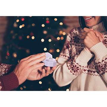 Elegant BLUTETE Velvet Ring Box for Engagements and Weddings