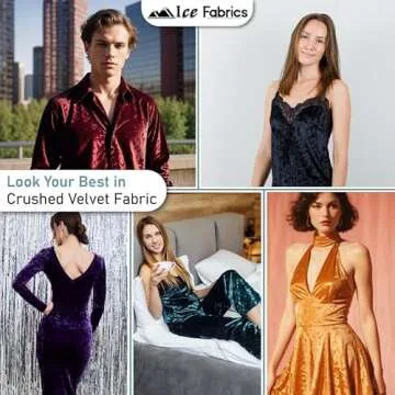 Luxury Stretch Crushed Velvet Fabric - 60/62" Wide Red